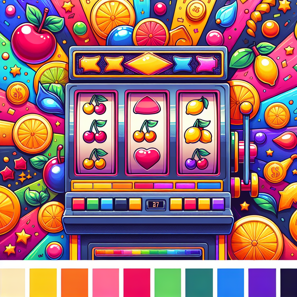 Colorful slot machine game graphics